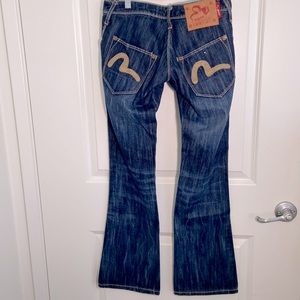 Evisu Women’s Denim low waisted flare